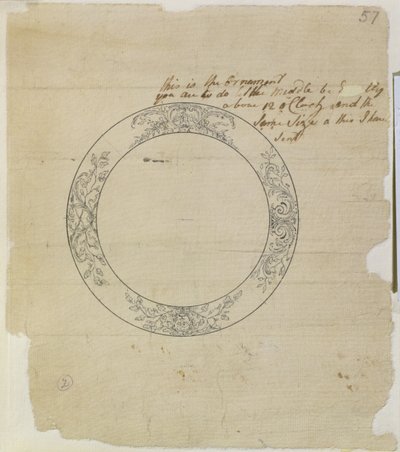 Design for a Large Enamel Watch Dial, from Mechanical Notes and Drawings Compiled by John Harrison (1693-1776) and His Son William (c.1726-72) by Unknown
